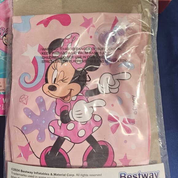 Disney Junior Minnie Mouse Inflatable Swim Arm Bands Floaties Age 3-6 New - Picture 2 of 2